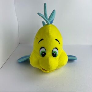 Disney Flounder Plush Toy The Little Mermaid Yellow Blue Fish Stuffed Animal 12”